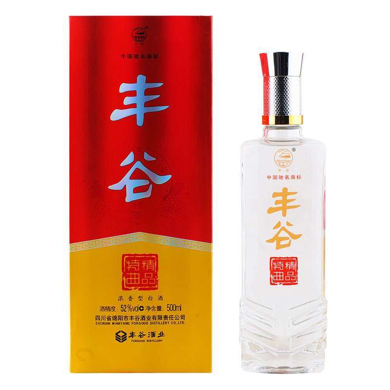 四川 白酒 丰谷酒 特曲52度 500mL 浓香型 丰谷精品 特曲 500ML*6瓶装