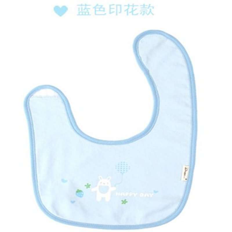 麻博士蓝色新生婴儿全棉防水围脖/围嘴/口水巾/宝宝超可爱印花围嘴