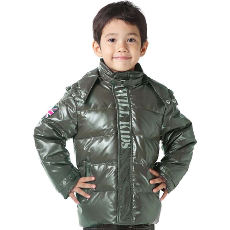 雪精灵男童羽绒服外套1258军绿色/160