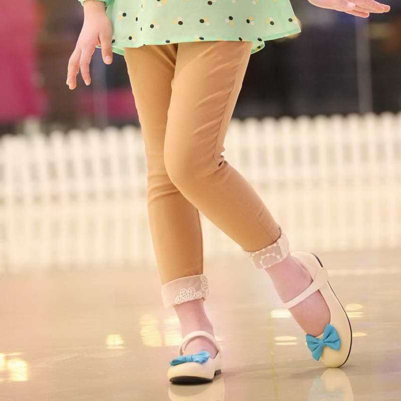 笛莎2013新品春款童装女童打底裤糖果色百搭打底裤1310408驼色140