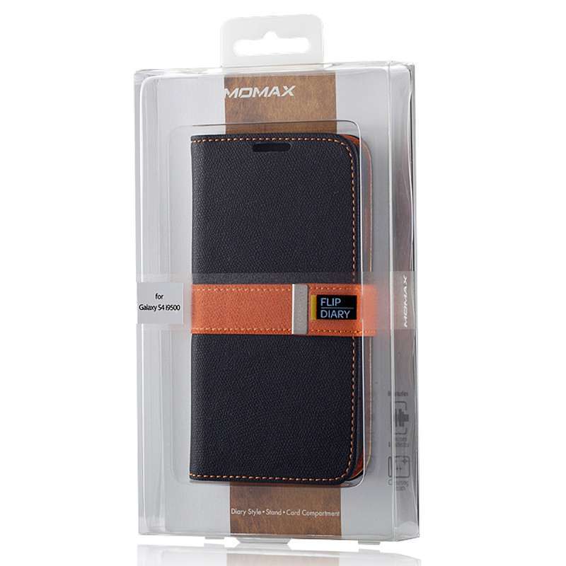 摩米士（MOMAX）记事本翻盖皮套 三星Galaxy S4 I9500 黑色