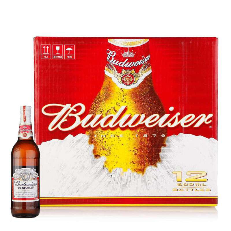 百威啤酒箱装600ml*12