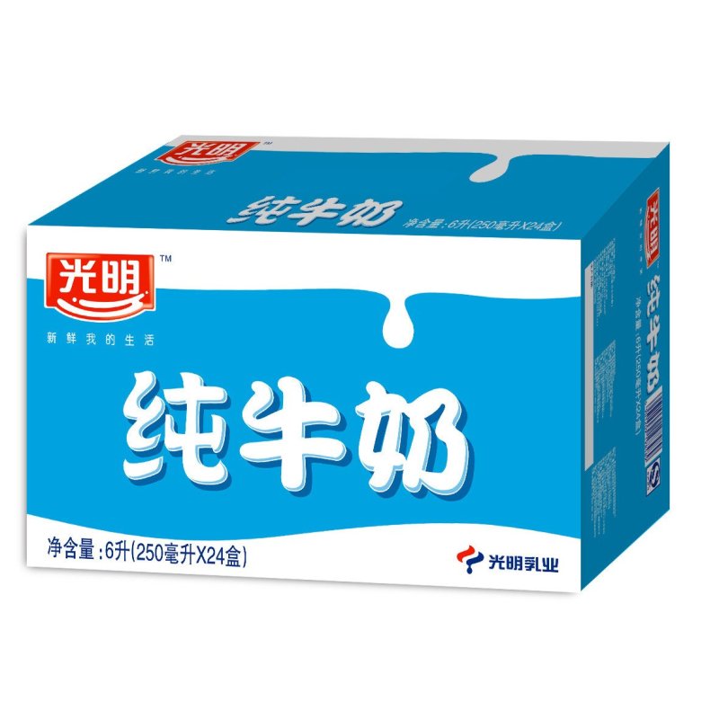 【苏宁易购超市】光明 纯牛奶 250ml*24盒