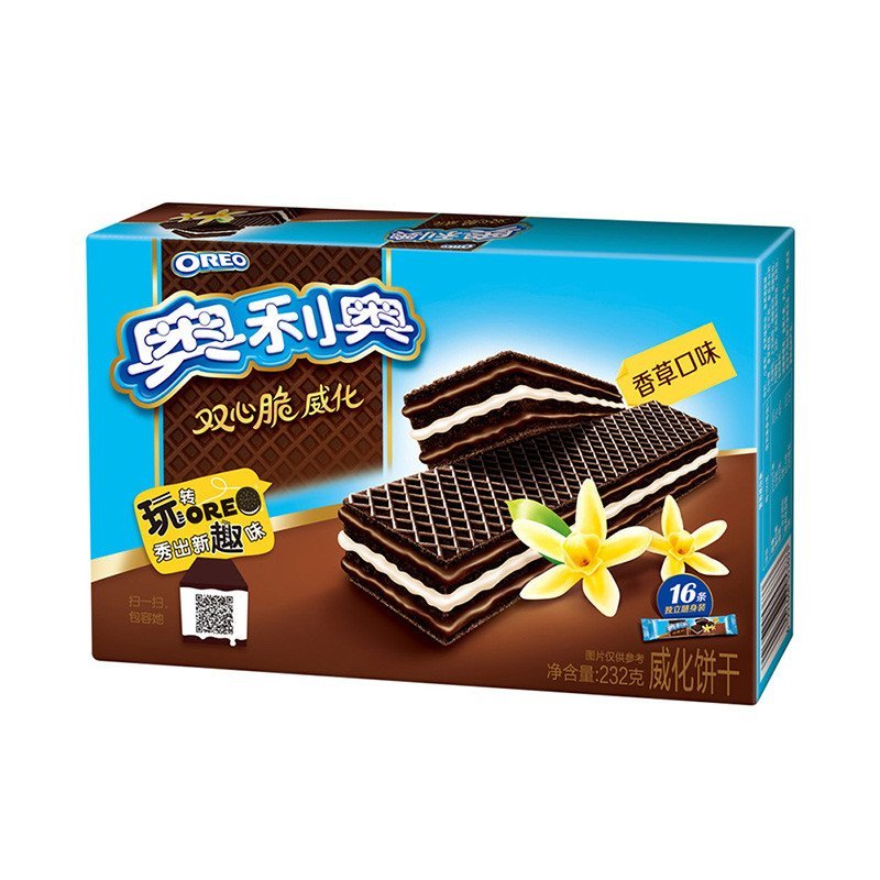 奥利奥双心脆威化饼干香草口味232g