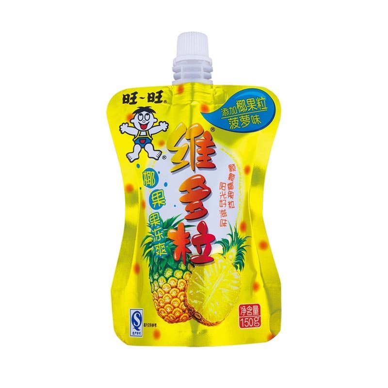 旺旺 维多粒椰果果冻爽(菠萝味)150g/袋（口袋包）