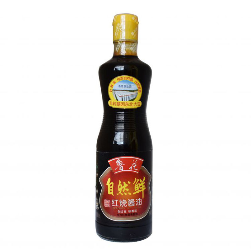 鲁花自然鲜红烧酱油500mL