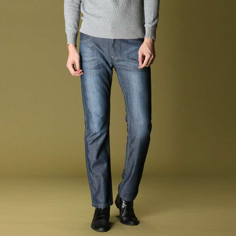 君瀚新款 男士直筒商务休闲牛仔裤M0313A004