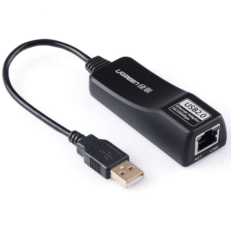 绿联（UGREEN）20241USB2.0有线网卡支持苹果安卓平板电脑MacbookAIR网线转换器