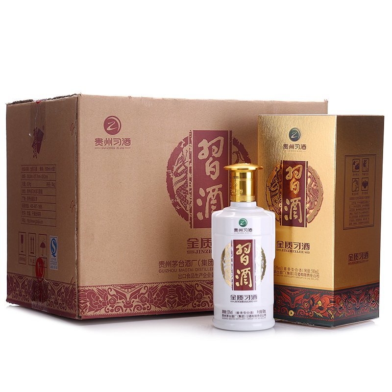 53度习酒金质500ml*6瓶酱香型礼盒装整箱白酒