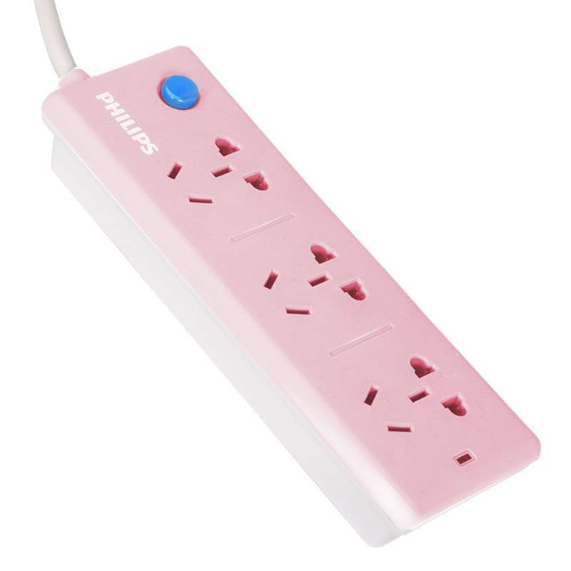 飞利浦(PHILIPS)SPS2320X/93-R 粉色炫彩三位总控1.8米插座