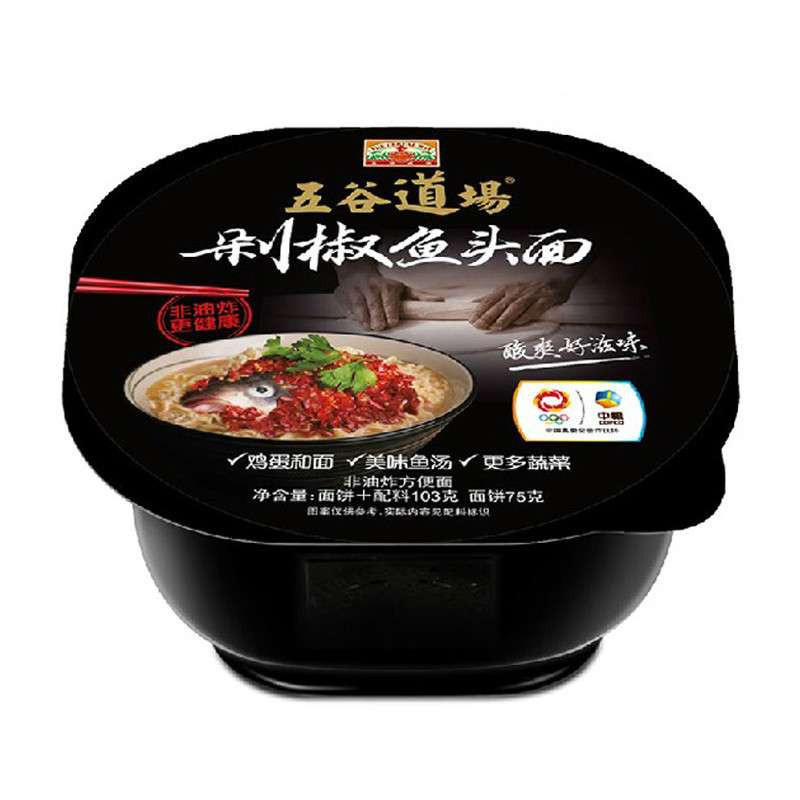 五谷道场剁椒鱼头面 非油炸方便面 115g