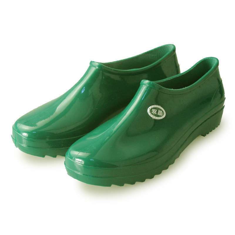 双星女装晴雨鞋th-221 女款元宝口雨鞋劳保雨靴防滑 墨绿 38码
