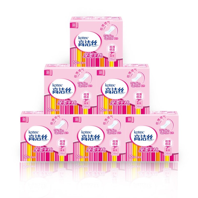高洁丝（Kotex）极薄棉柔迷你直条10片*6包