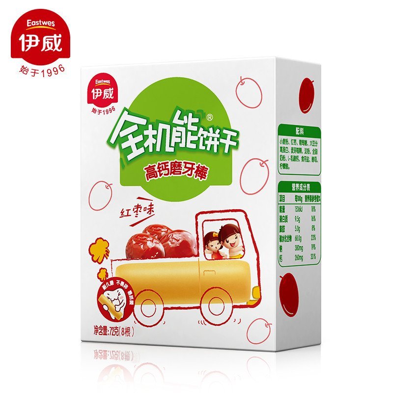 伊威 全机能高钙磨牙棒（红枣味）72g