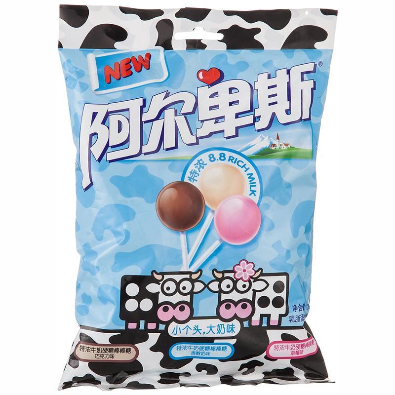 阿尔卑斯 精选特浓牛奶硬糖棒棒糖20支袋装 120g高清实拍图
