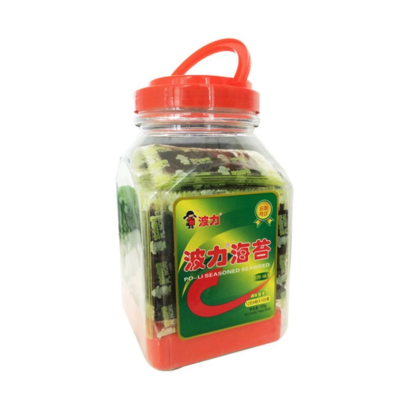 波力海苔桶装原味100克 即食紫菜儿童食品礼物Bonny
