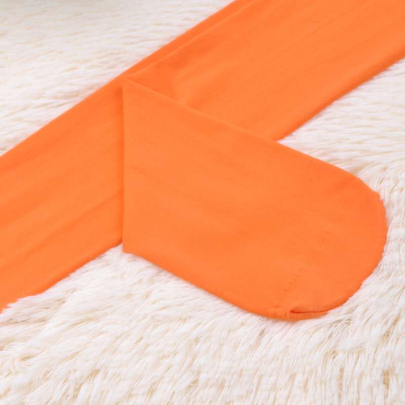 南极人儿童打底袜2014春季新品时尚糖果色女童长袜 女童连裤袜子 橘色