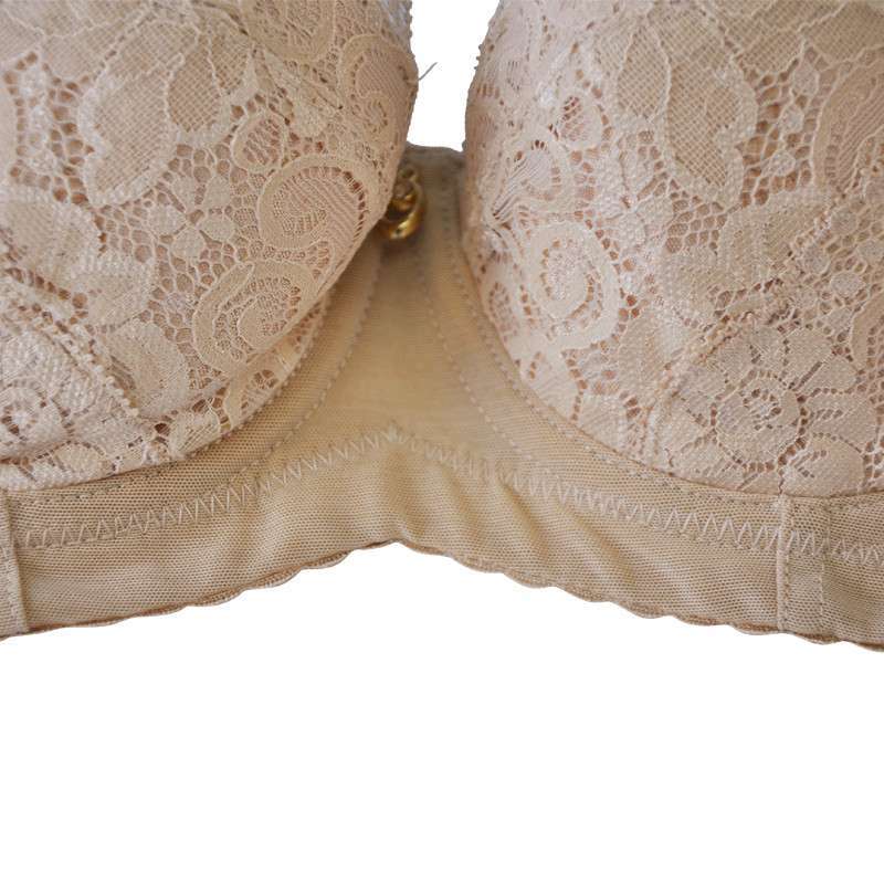 薄杯三排扣文胸定型聚拢调整型收副乳内衣 7350 肤色 75d 俏丹娜文胸