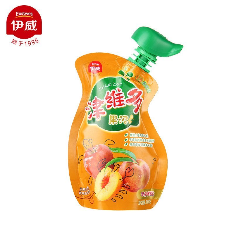 伊威津维多苹果黄桃果泥90g