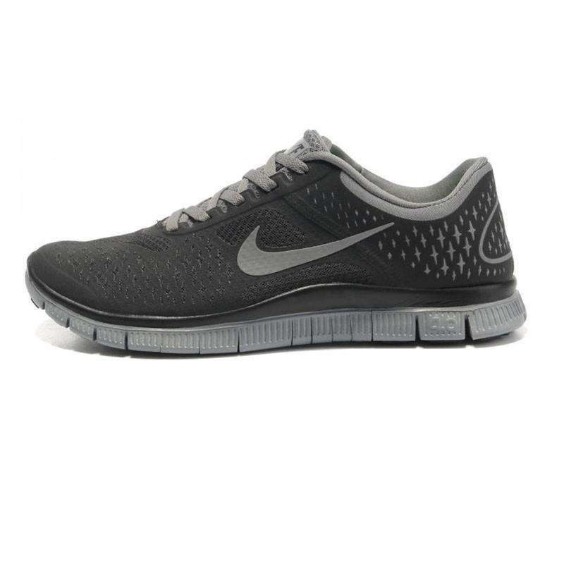 耐克/NIKE男鞋新品FREE4.0网面赤足跑步鞋 511472-001-002 深灰001 42码