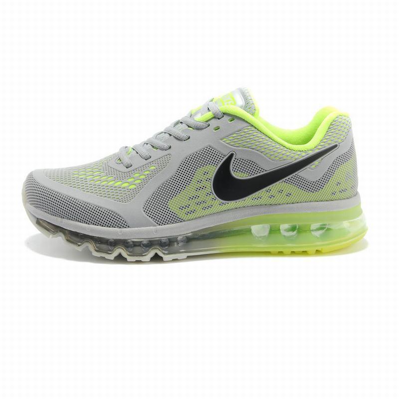 ike耐克男鞋正品新款运动鞋AIR MAX 2014气垫跑步鞋 莹绿007 44码