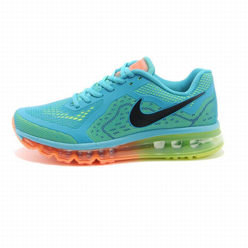 NIKE耐克男鞋正品2014 AIR MAX女子跑步鞋 621078-100-407-006-007 蓝桔407 42码