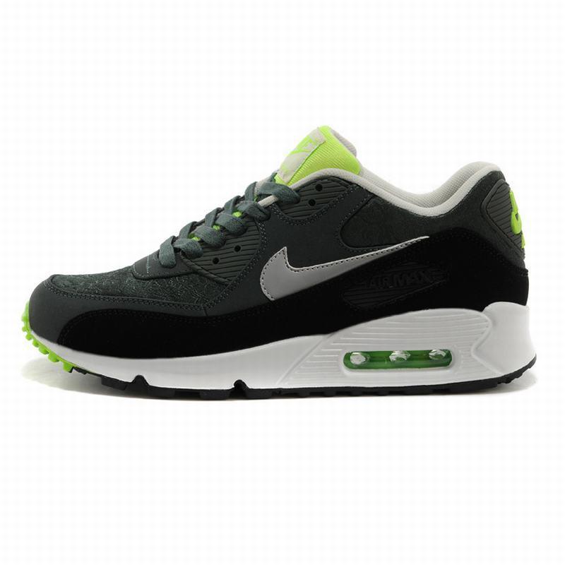 Nike/耐克2014年Air Max 90男子气垫运动跑步鞋 333888-021-303-611 黑绿303 44码