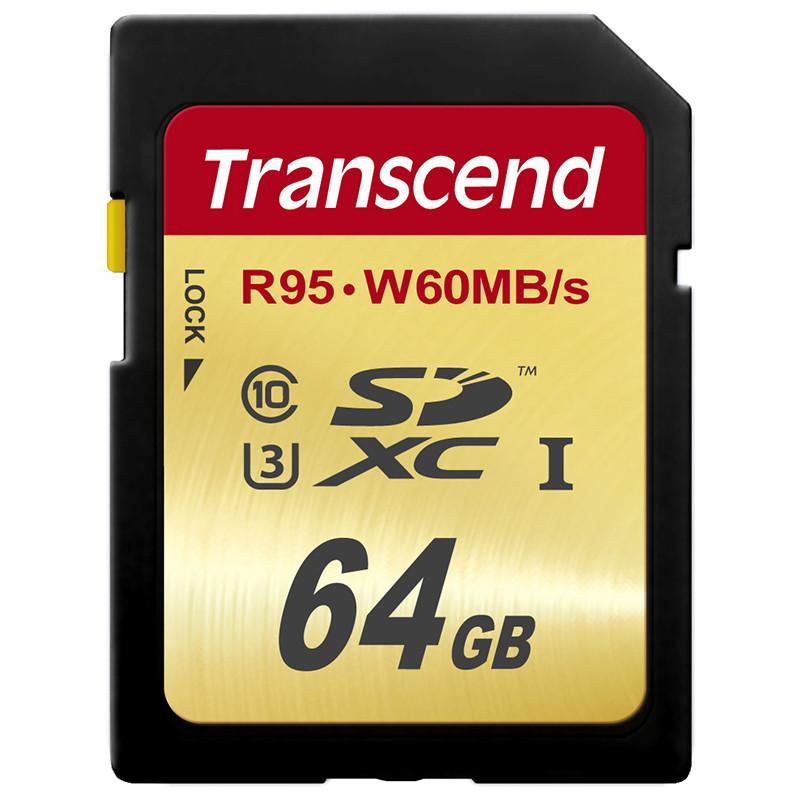 创见（Transcend）64G（UHS-IU3）SDXC存储卡读95M/S 写60M/S