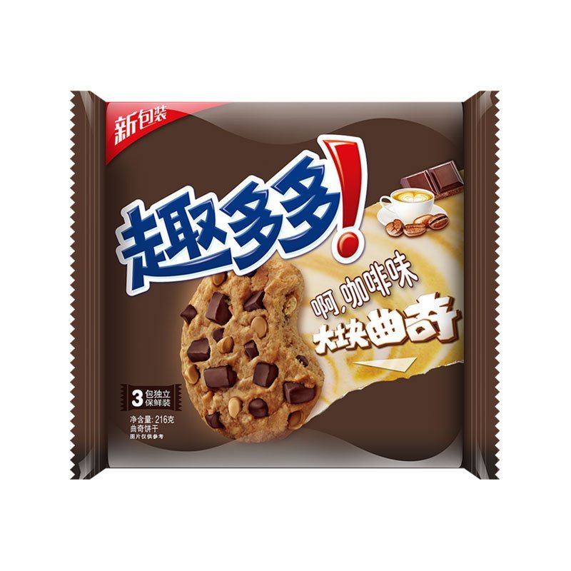 趣多多大块巧克力味系列曲奇浓醇咖啡味216g