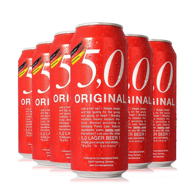 德国原装进口 5.0窖藏啤酒500ml *6