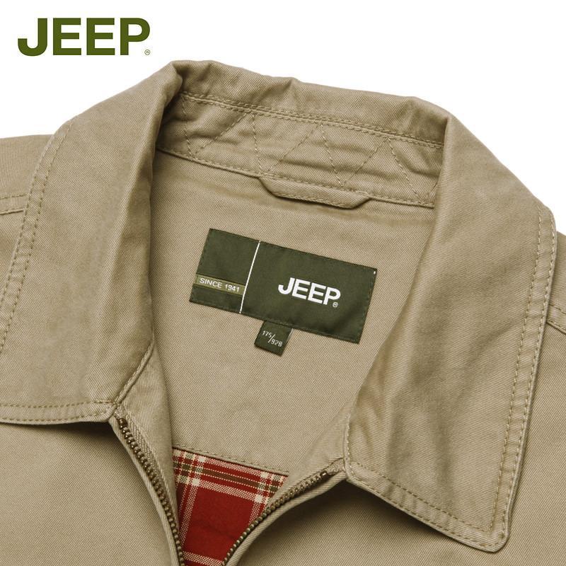 jeep吉普专柜正品官方旗舰店 男装宽松大码长袖外套春翻领夹克jw10wj