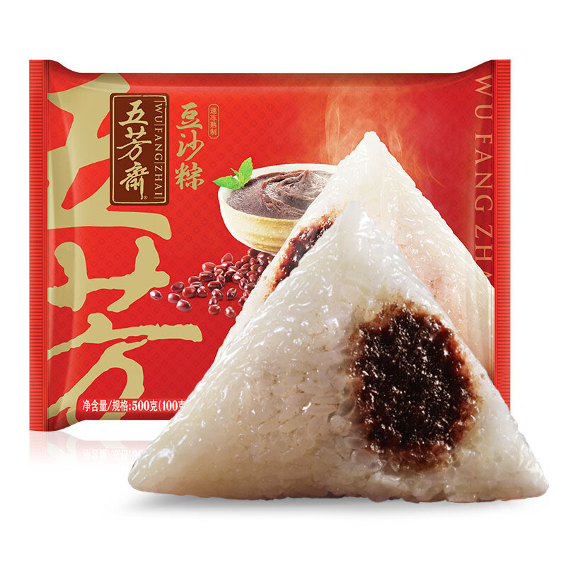 五芳斋速冻豆沙粽100g*5