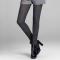 上海厚木 秋冬加绒舒适发热百搭九分裤袜显瘦美腿弹力袜大码时尚个性ELC0034 冬季连裤袜深灰色 均码