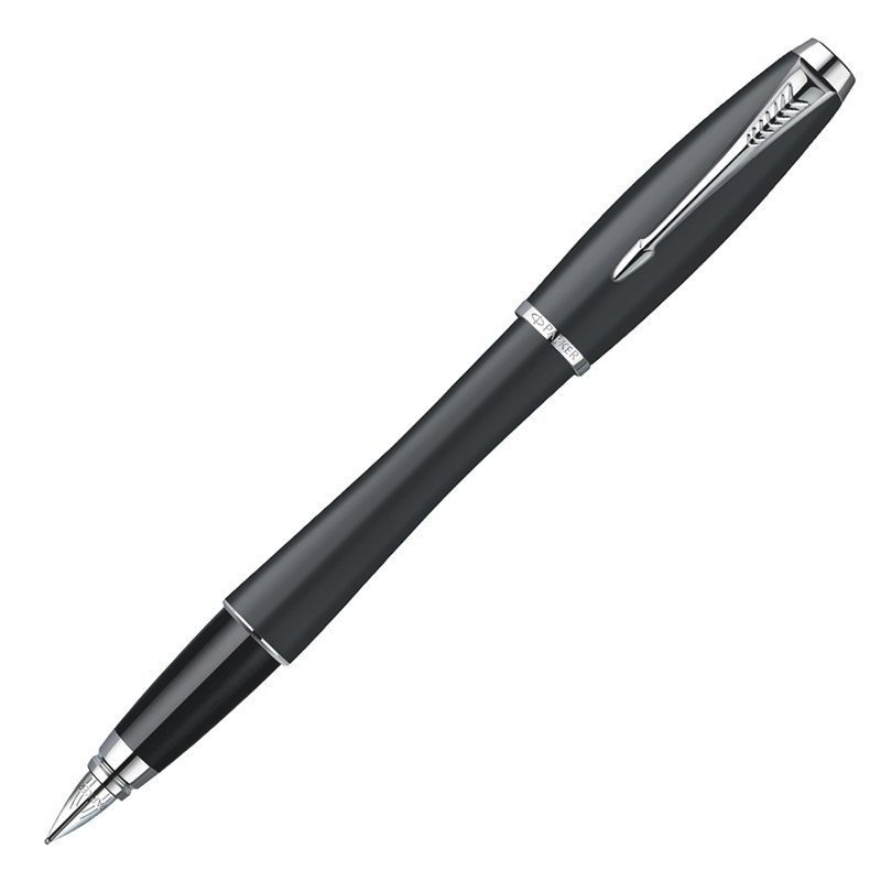 PARKER/派克 都市磨砂黑杆白夹墨水笔 钢笔 水笔 礼品笔