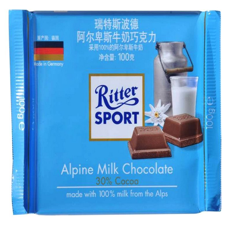 瑞特斯波德阿尔卑斯牛奶巧克力100g