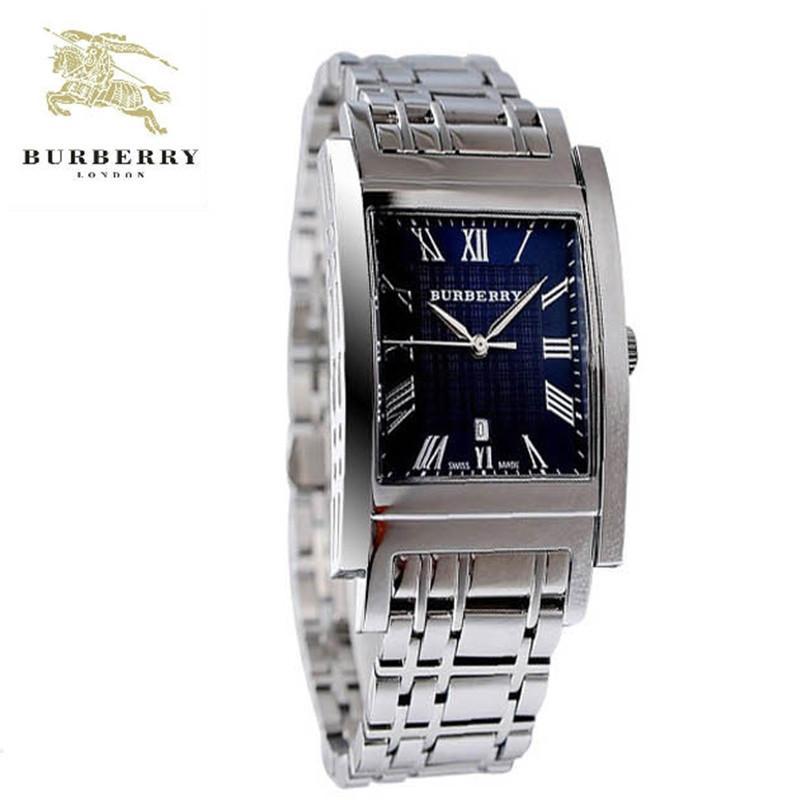 巴宝莉（Burberry）手表男士石英表白色时尚腕表银色 BU1550 深蓝BU1551 b1551