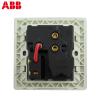 ABB开关面板插座abb德逸珍珠金色五孔带开关插座AE225-PG