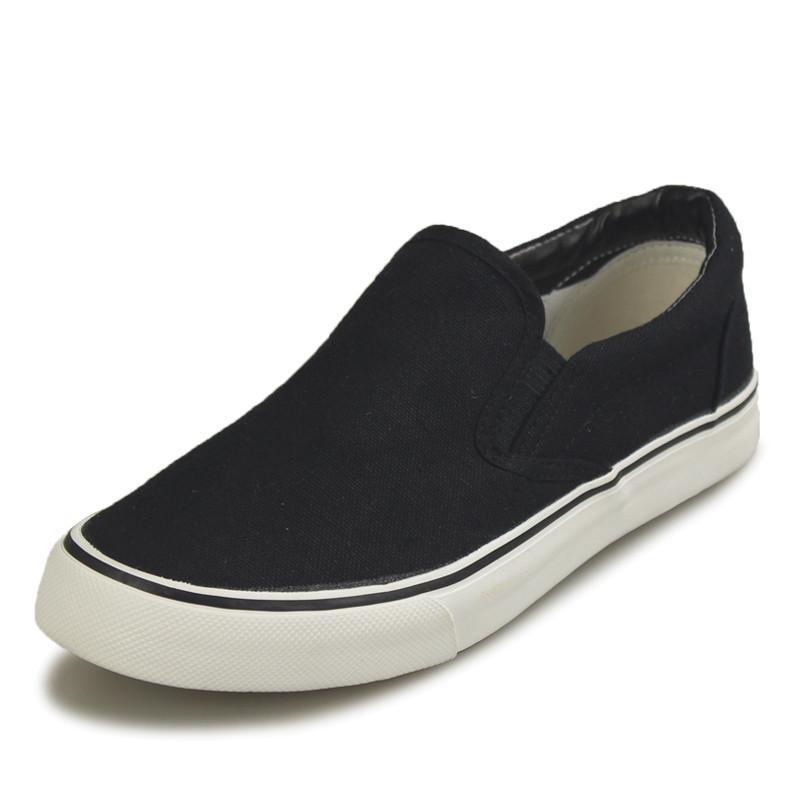 DOUBLESTAR双星DSA694 L002帆布鞋生活休闲鞋韩版潮流简约情侣鞋低帮鞋子青春风运动风春秋季通用 A色-黑色 35码