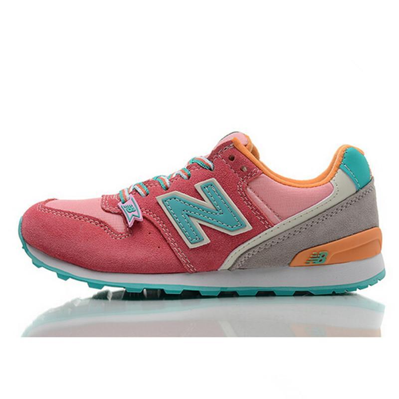 New Balance/新百伦 新款女鞋运动鞋 N字母跑步鞋透气鞋 粉红绿 38码