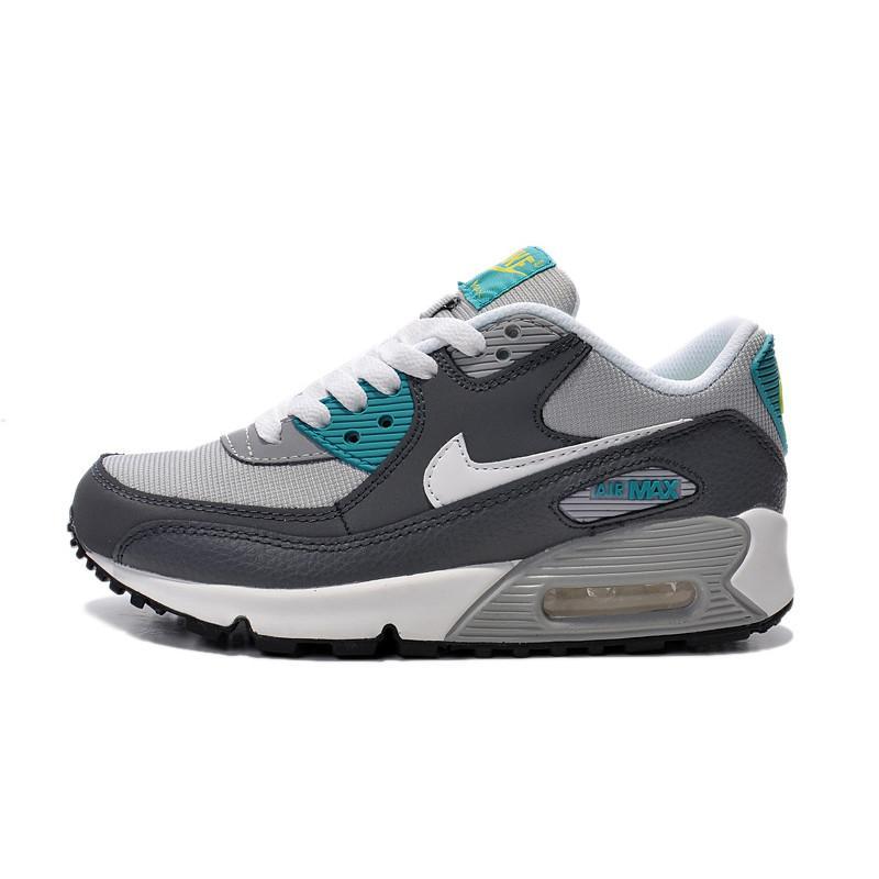 NIKE耐克女鞋正品2014新款AIR MAX90内增高跑鞋运动鞋复刻鞋 炭灰白兰 37码