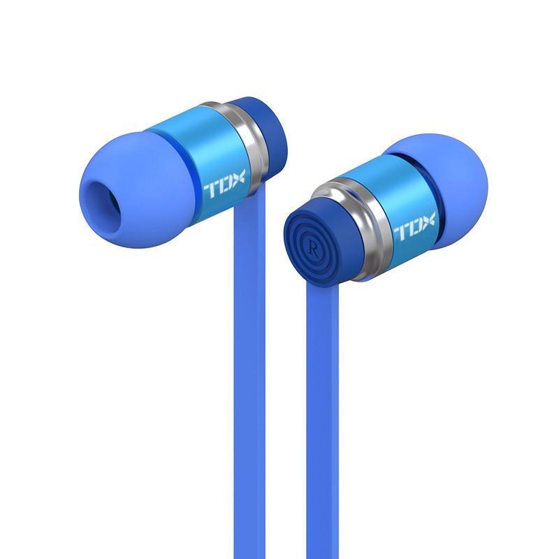 铁达信TD-200立体声线控音乐耳机蓝色