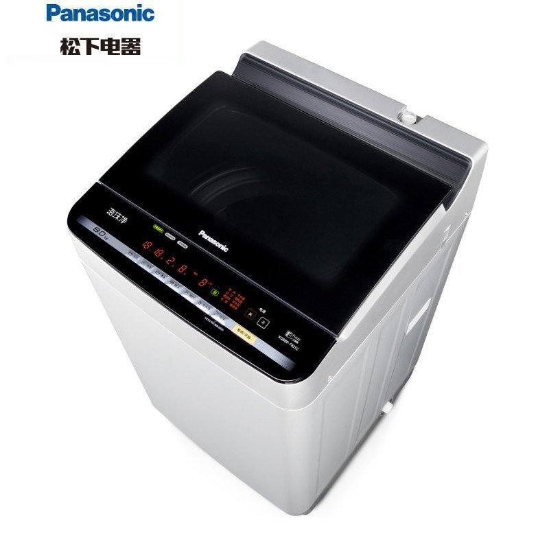松下（Panasonic） XQB80-H8252 8公斤松下洗衣机波轮 超薄超大容量超静音洗衣机全自动8kg (银色)