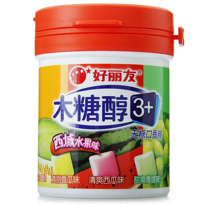 好丽友新木糖醇3+草莓/青提/香瓜101g*2