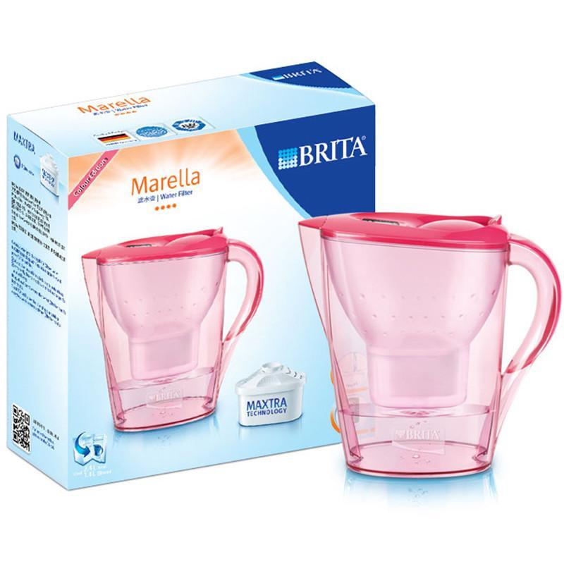 碧然德 Brita 净水壶 滤水壶 净水杯 净水机 金典系列 海棠红 2.4升 一壶五芯