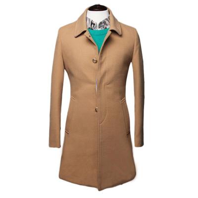 2015新款时尚潮流男士织带装饰休闲百搭长款大衣jx0059 卡其布色 xxl