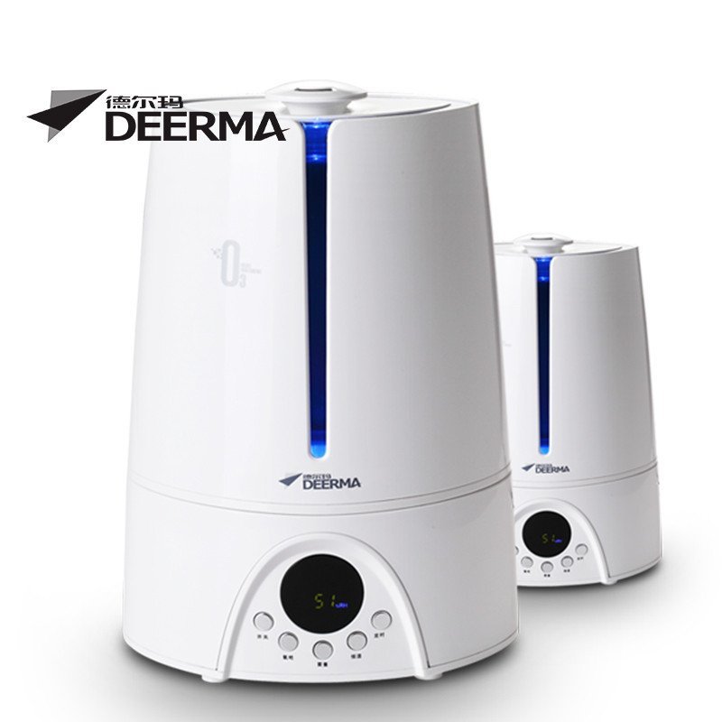 德尔玛（Deerma）F880 4.5L智能恒湿、遥控、定时、氧吧净化 超声波加湿器 （白色）