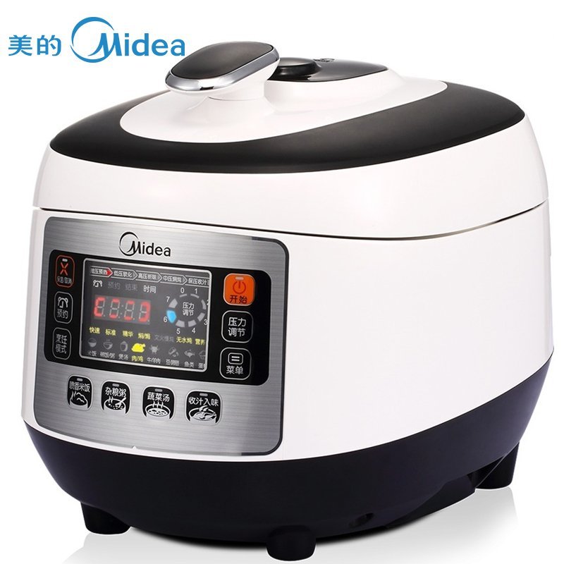 美的（Midea）WSS5033 一锅百菜全功能微电脑式5L韩式方煲电压力锅 黑白色