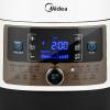 美的（Midea）WSS5062 数码控压大屏显示微电脑式5L韩式方煲电压力锅 黑白色