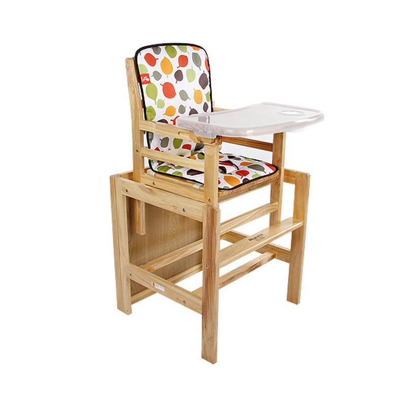 荟智 环保免漆实木儿童吃饭餐桌椅婴儿餐椅超宽宝宝吃饭桌