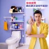 [苏宁超市]宝优妮马桶架落地式不锈钢洗手间整理架免打孔厕所浴室马桶置物架 DQ0053B